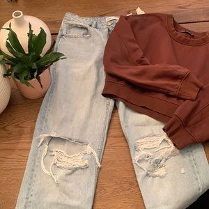 Zara jeans/Zara crop sweater